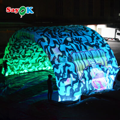 Copertura gonfiabile impermeabile portatile per palco con stampa personalizzata e LED