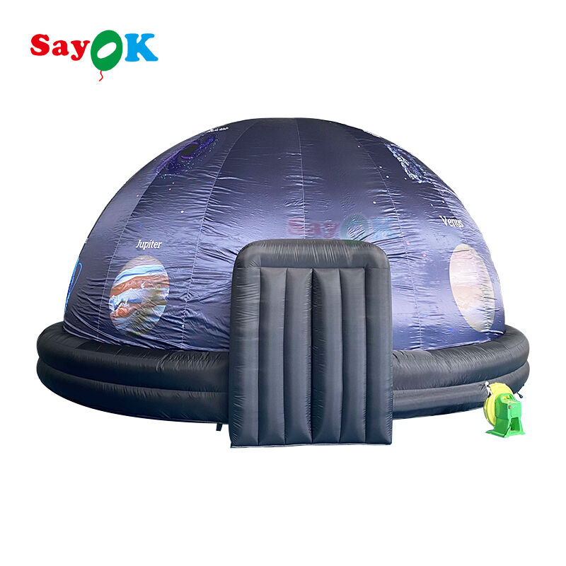 Tenda a cupola gonfiabile per proiezione oscurante al 100% per esterni, planetario gonfiabile per bambini, scuola, istruzione, con diametro di 5 m
