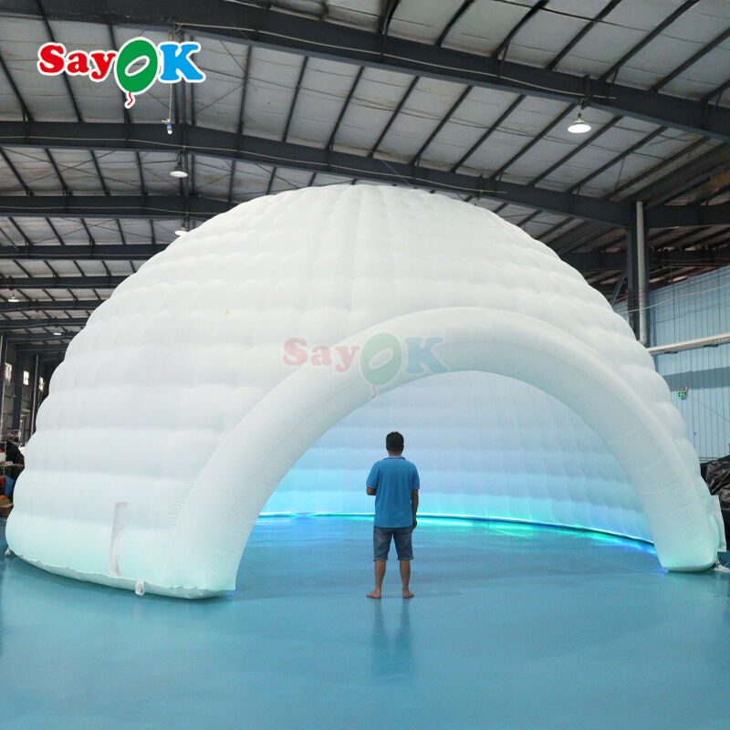 Illuminazione a LED Tenda a cupola gonfiabile impermeabile con dimensioni personalizzabili per eventi all'aria aperta