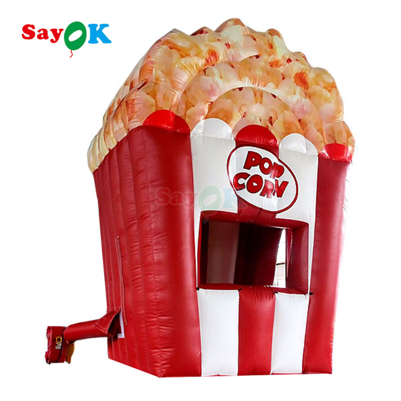 Stand Gonfiabile Portatile Personalizzato per Popcorn, Tenda ad Aria Gonfiabile Resistente con Telone in PVC da 0.4mm e Resistenza UV per Eventi all'Aperto